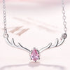 Wholesale Simple Style Solid Color Copper Inlay Rhinestones Pendant Necklace