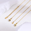Wholesale Simple Style Solid Color Stainless Steel Handmade Plating 18k Gold Plated Necklace
