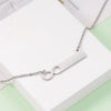 Wholesale Jewelry Simple Style Customization Laser Engraving Solid Color Stainless Steel 18K Gold Plated Plating Pendant Necklace Cable Chain