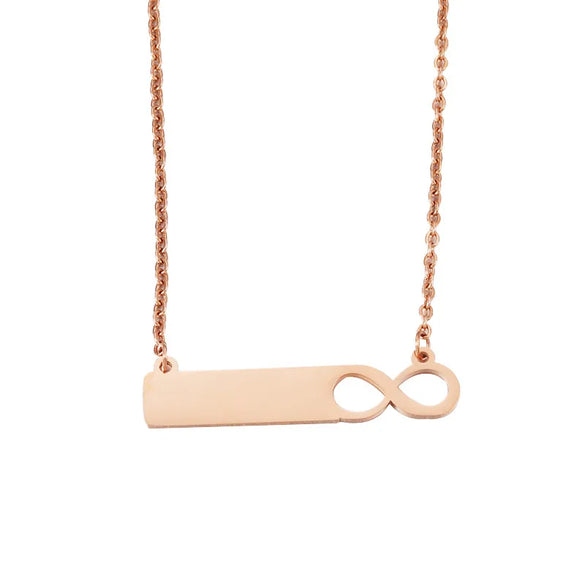 Wholesale Jewelry Simple Style Customization Laser Engraving Solid Color Stainless Steel 18K Gold Plated Plating Pendant Necklace Cable Chain