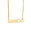 Wholesale Jewelry Simple Style Customization Laser Engraving Solid Color Stainless Steel 18K Gold Plated Plating Pendant Necklace Cable Chain