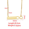 Wholesale Jewelry Simple Style Customization Laser Engraving Solid Color Stainless Steel 18K Gold Plated Plating Pendant Necklace Cable Chain