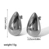 Wholesale Simple Style Stainless Steel Electroplated Dropshaped Women's Earrings