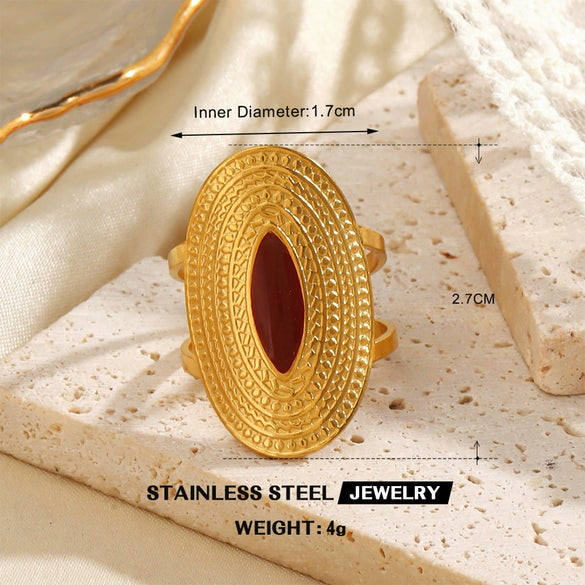 Wholesale Simple Style Stainless Steel Red Oil Dropping Love And Bow Ring With Electroplating Geometric And Heart Shape For Ladies And Unisex