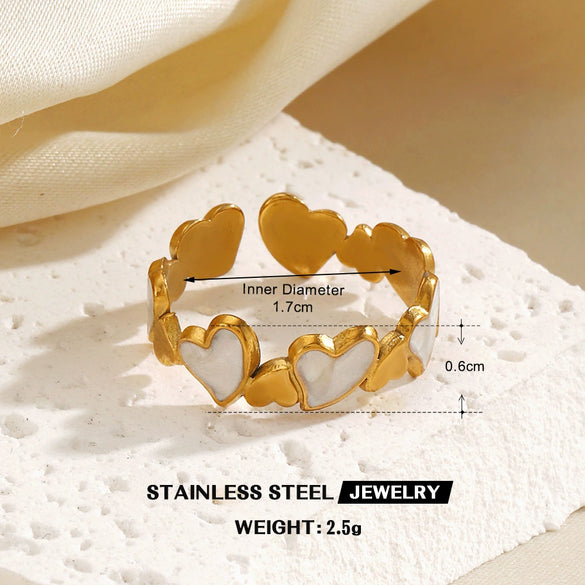Wholesale Simple Style Stainless Steel White Oil Drop Round Ring For Women With Geometric Pattern And Electroplating