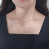 Wholesale Simple Style Starfish Sterling Silver Artificial Pearls Rhinestones Pendant Necklace