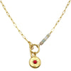 304 Stainless Steel Gold Plated Simple Style Plating Inlay Sun Color Block Natural Stone Turquoise Pendant Necklace