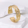 Wholesale Simple Style Titanium Steel Woven Pattern Electroplated Bracelet