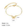 Wholesale Simple Sweet Geometric Bow Tie Design Electroplated Titanium Steel Jewelry Set For Women