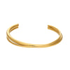 Wholesale Simple Temperament Double Layer Cross Opening Bracelet For Women Stainless Steel 18K Gold Plated Electroplated