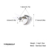 Wholesale Simple Temperament Moon Star Opening Ring In Stainless Steel With Geometric Design And Pvd Furnace Vacuum Real Gold Plating For Women