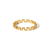Wholesale Simple Titanium Steel And Stainless Steel Women's Ring With Geometric Design And Pvd Furnace Real Gold Plating
