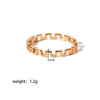 Wholesale Simple Titanium Steel And Stainless Steel Women's Ring With Geometric Design And Pvd Furnace Real Gold Plating