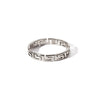 Wholesale Simple Titanium Steel Ring With Geometric Great Wall Pattern And Pvd Furnace Real Gold Plating For Women