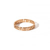 Wholesale Simple Titanium Steel Ring With Geometric Great Wall Pattern And Pvd Furnace Real Gold Plating For Women