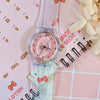 Wholesale Simple Transparent Cartoon Style Plastic And Silicone Watch With Heart Shape For Girls