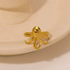 Wholesale Simple Unisex Rings In Ins Style With Octopus Design Made Of Stainless Steel And Electroplated
