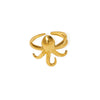 Wholesale Simple Unisex Rings In Ins Style With Octopus Design Made Of Stainless Steel And Electroplated