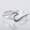 Wholesale Simple Wave Alloy Silver Plated Women's Jewelry Ring