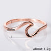 Wholesale Simple Wave Alloy Silver Plated Women's Jewelry Ring