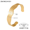 Wholesale Simple Wavy Edge Texture Open Bracelet In Stainless Steel With 18K Real Gold Color Electroplated