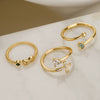 Wholesale Simple Zircon Geometric Opening Ring For Women Copper Microinlay