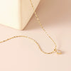 Wholesale Single Diamond Square Zircon Starry Sky Titanium Steel 18K Gold Plated Nonfading Exquisite Clavicle Necklace For Women With Geometric Pattern