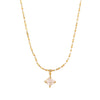 Wholesale Single Diamond Square Zircon Starry Sky Titanium Steel 18K Gold Plated Nonfading Exquisite Clavicle Necklace For Women With Geometric Pattern