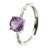 Wholesale Small And Fresh Wave Pattern S925 Sterling Silver Ring With Natural Yellow Amethyst