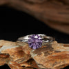 Wholesale Small And Fresh Wave Pattern S925 Sterling Silver Ring With Natural Yellow Amethyst