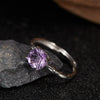 Wholesale Small And Fresh Wave Pattern S925 Sterling Silver Ring With Natural Yellow Amethyst