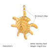 Wholesale Small Animal Accessories Pendant Ocean Style High End Cute Elegant Stainless Steel Waterproof With Sea Life Pattern Pvd Vacuum Real Gold Electroplating