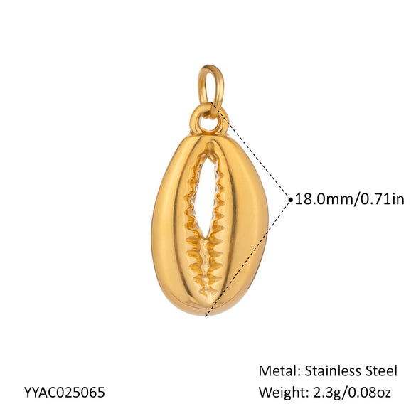 Wholesale Small Animal Accessories Pendant Ocean Style High End Cute Elegant Stainless Steel Waterproof With Sea Life Pattern Pvd Vacuum Real Gold Electroplating
