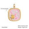 Wholesale Small Animal Accessories Pendant Ocean Style High End Cute Elegant Stainless Steel Waterproof With Sea Life Pattern Pvd Vacuum Real Gold Electroplating