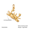 Wholesale Small Animal Accessories Pendant Ocean Style High End Cute Elegant Stainless Steel Waterproof With Sea Life Pattern Pvd Vacuum Real Gold Electroplating