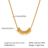 Wholesale Small Beaded Snake Chain Stainless Steel Necklace For Women With Geometric Design And Pvd Furnace Vacuum Real Gold Plating