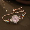 Wholesale Small Fresh Round Alloy Quartz Bracelet Watch Jewelry Set For Women
