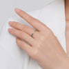 Wholesale Small Fresh Style S925 Sterling Silver Ring With Heart And Star Patterns And Dripping Glue Treatment For Women