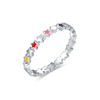 Wholesale Small Fresh Style S925 Sterling Silver Ring With Heart And Star Patterns And Dripping Glue Treatment For Women