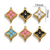 Wholesale Small Jewelry Pendant Stainless Steel Geometric Electroplated Oil Drop Craft Handmade For Necklace And Bracelet