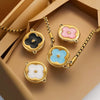 Wholesale Small Jewelry Pendant Stainless Steel Geometric Electroplated Oil Drop Craft Handmade For Necklace And Bracelet