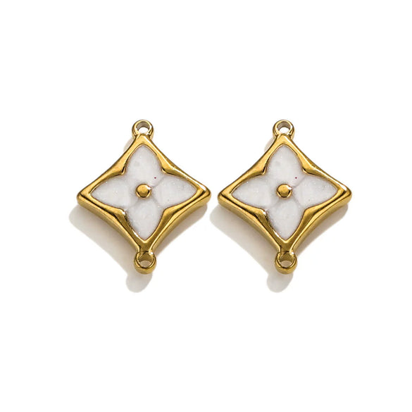 Wholesale Small Jewelry Pendant Stainless Steel Geometric Electroplated Oil Drop Craft Handmade For Necklace And Bracelet