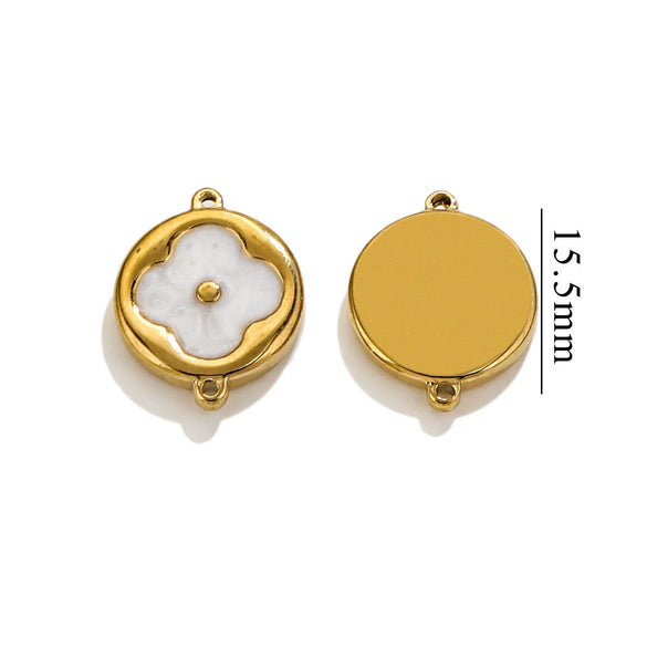 Wholesale Small Jewelry Pendant Stainless Steel Geometric Electroplated Oil Drop Craft Handmade For Necklace And Bracelet