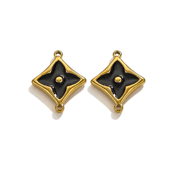 Wholesale Small Jewelry Pendant Stainless Steel Geometric Electroplated Oil Drop Craft Handmade For Necklace And Bracelet