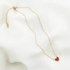 Wholesale Small Red Heart Titanium Steel Rose Gold Simple Clavicle Chain Necklace For Female With Niche Design