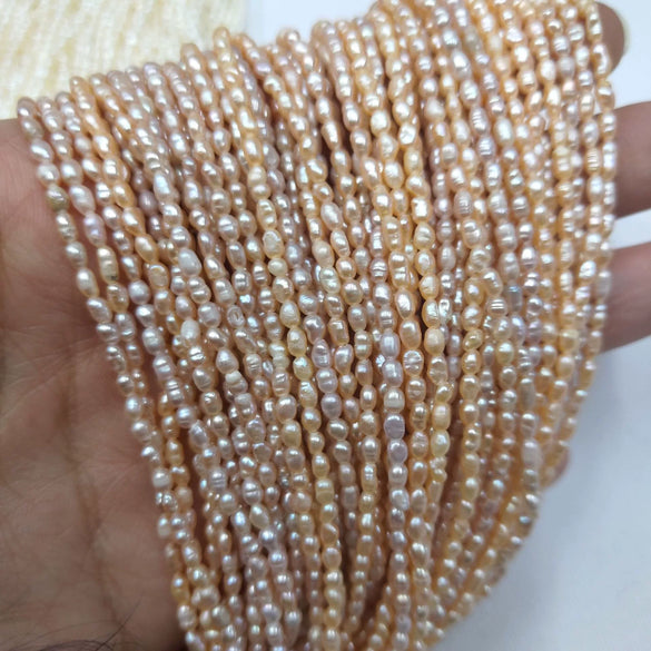 Wholesale Small Riceshaped Natural Freshwater Pearl Necklace For Clothing Accessories Materials