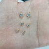 Wholesale Small Round Zircon Fourclaw Inlaid Mini Pendant Diy Jewelry Accessories In 925 Silver With Simple Geometric Style