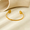 Wholesale Small Scallopshaped Open Stainless Steel 18K Gold Plated Bracelet Oceanthemed Jewelry For Women