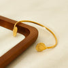 Wholesale Small Scallopshaped Open Stainless Steel 18K Gold Plated Bracelet Oceanthemed Jewelry For Women