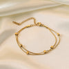 Wholesale Small Square Double Layer Titanium Steel Electroplated Snake Bone Chain Necklace For Women